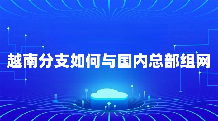 越南分支如何与国内总部组网