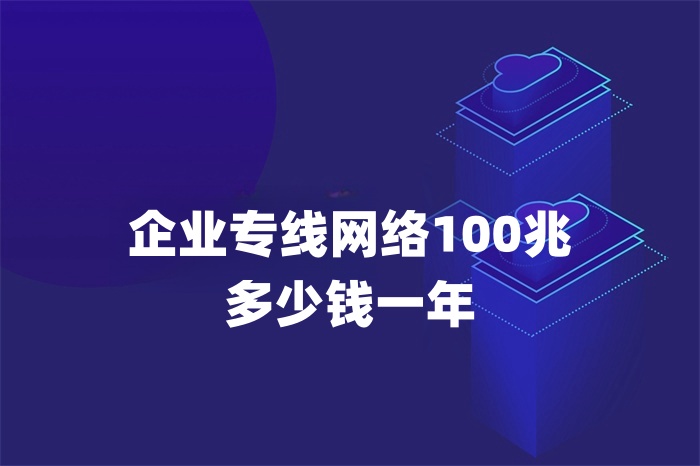 企业专线网络100兆多少钱一年