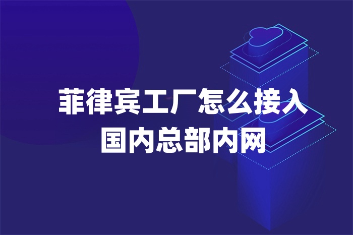 菲律宾工厂怎么接入 国内总部内网