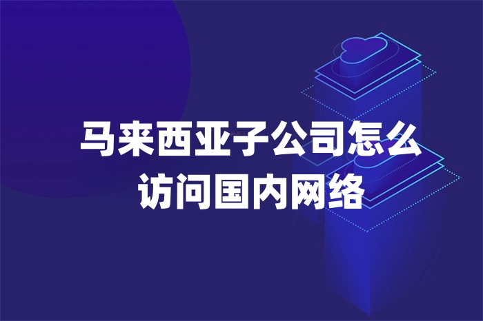 马来西亚子公司怎么访问国内网络