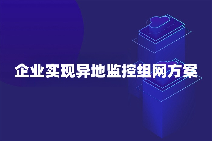 企业实现异地监控组网方案