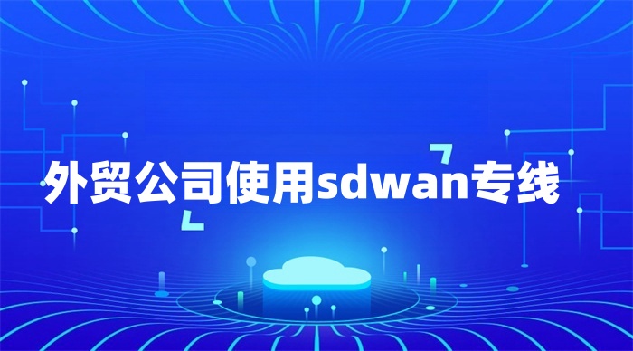外贸公司使用sdwan专线