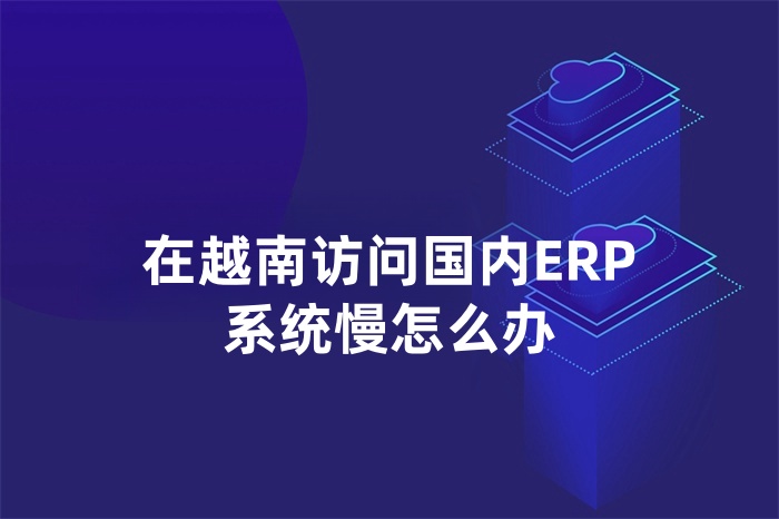 在越南访问国内ERP系统慢怎么办